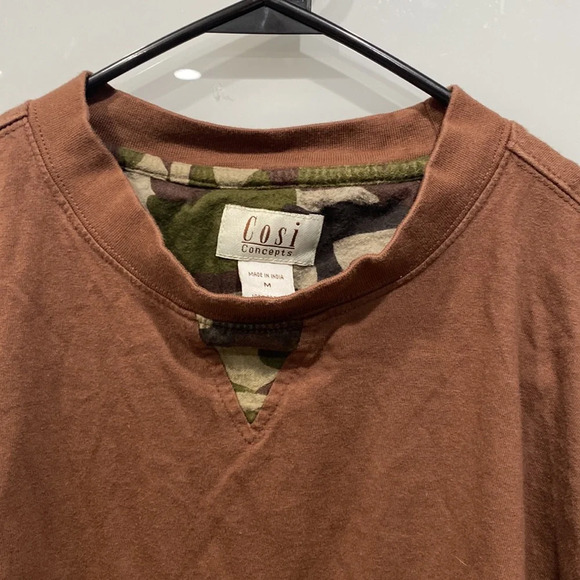 Cosi Concepts Men's Brown Camo Long Sleeve T Shirt Sz M - Picture 3 of 4